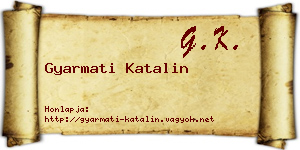 Gyarmati Katalin névjegykártya